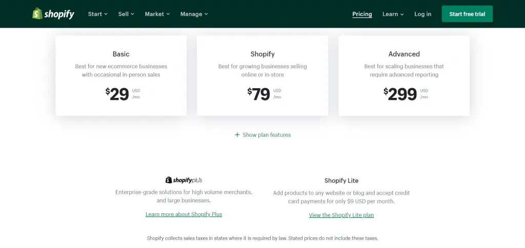 Does Shopify bill monthly or yearly?