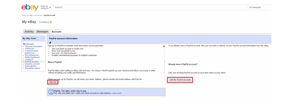 Is putting your bank info on eBay safe?